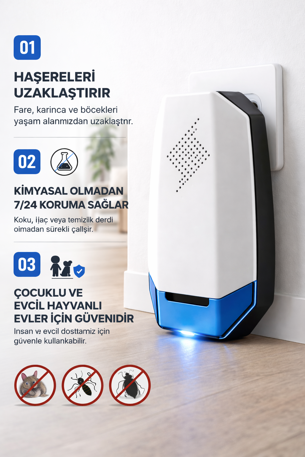 Ultrasonik Haşere Kovucu