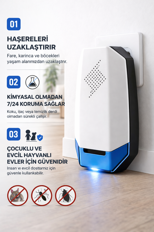Ultrasonik Haşere Kovucu